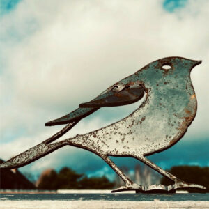 Metal Bird Topper For Fence